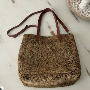 Madewell medium transport calf hair tote